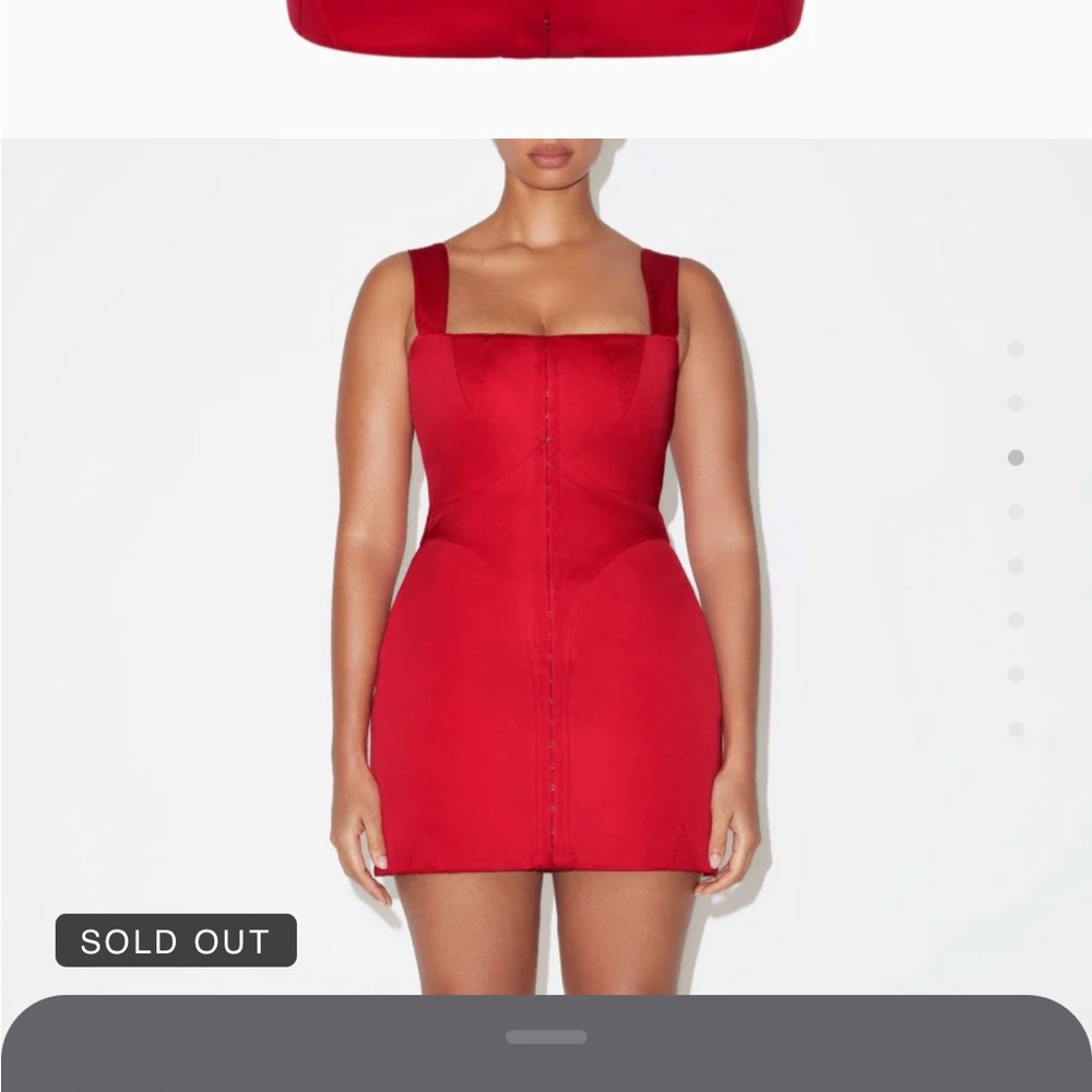 KHY red satin corset mini dress - Picture 2 of 5